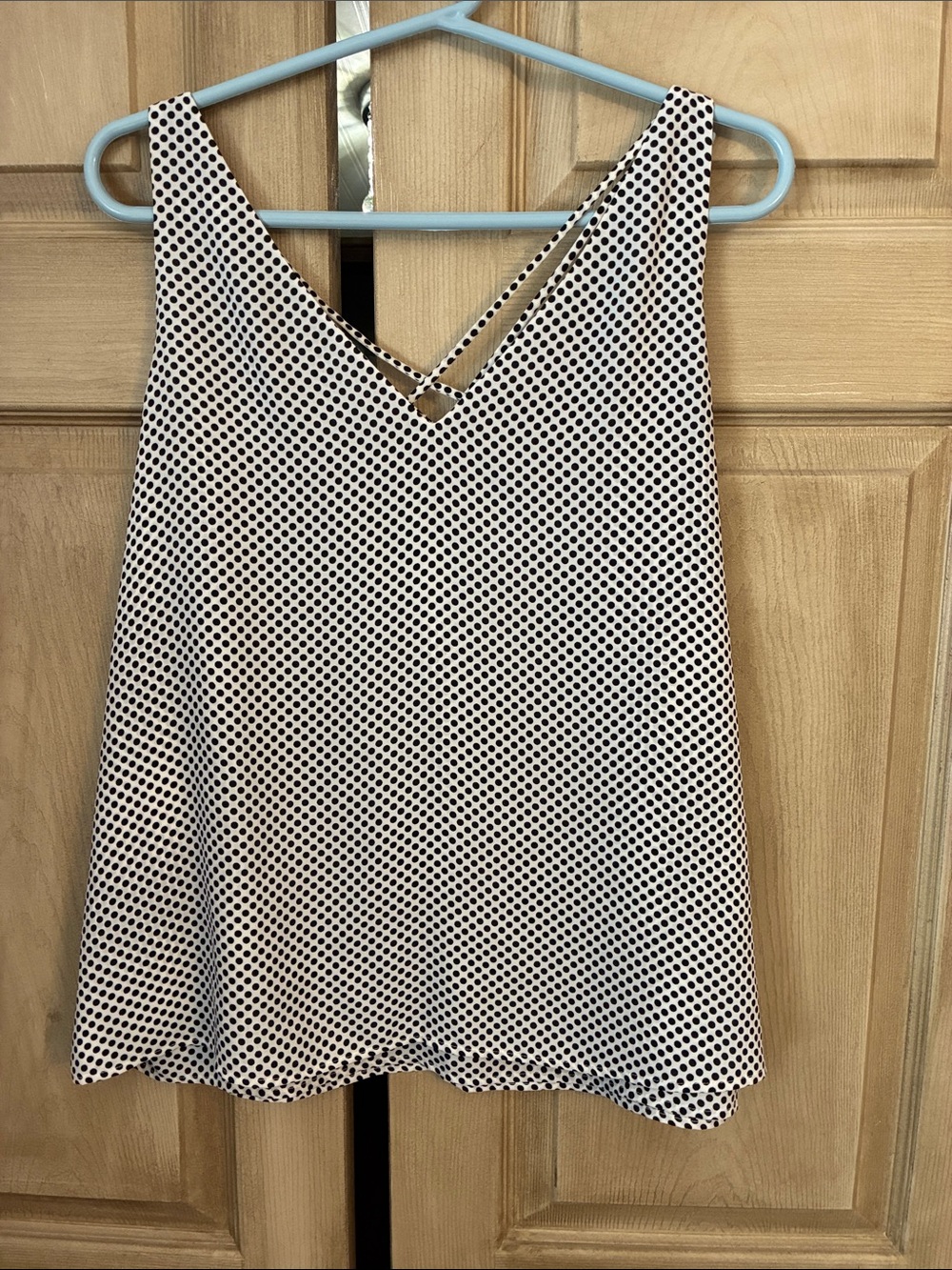Express Black and White Polka Dot Tank Top